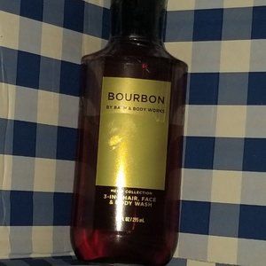 BOURBON MENS 3 in 1 FACE & BODY WASH - BATH & BODY WORKS !